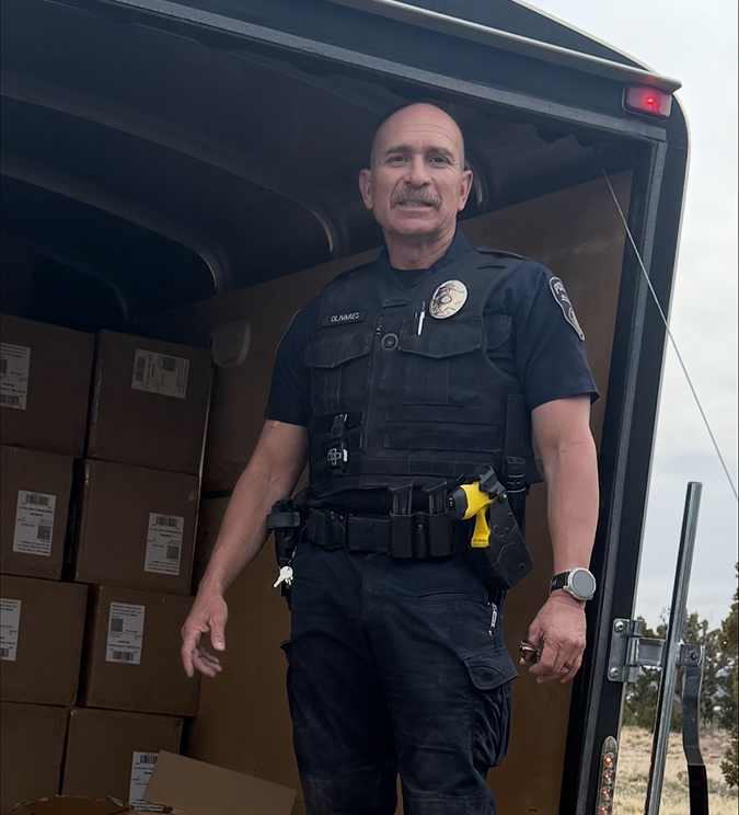 Special Agent Augie Olivares at work near Gallup, New Mexico, in April 2025