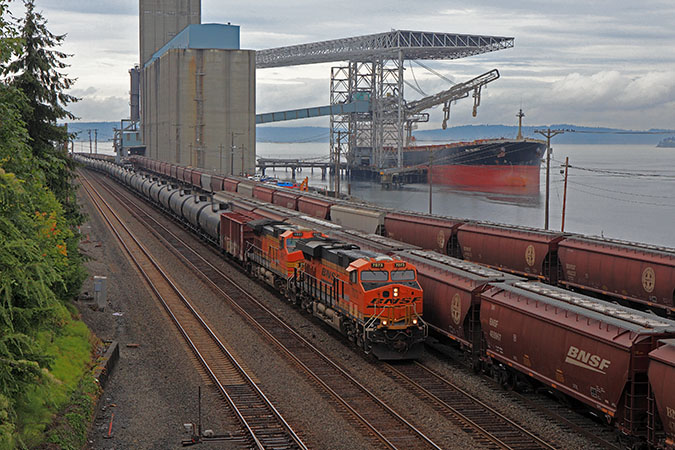 Fertilizer often moves in hopper and tank cars. 