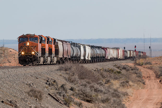  Manifest train approaching Fort Sumner, New Mexico